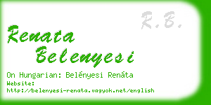 renata belenyesi business card