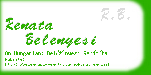 renata belenyesi business card
